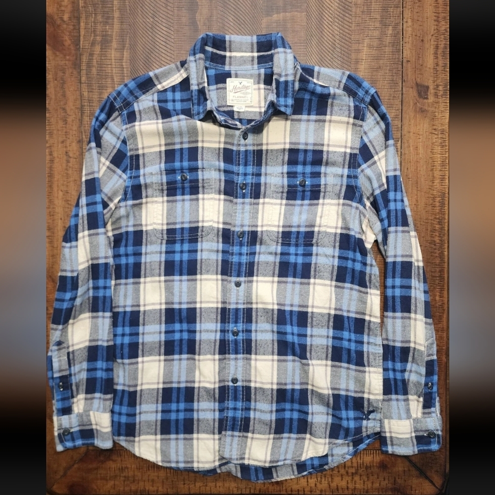 American Eagle Outfitters Heritage Classic Fit Flannel Button Up Size L